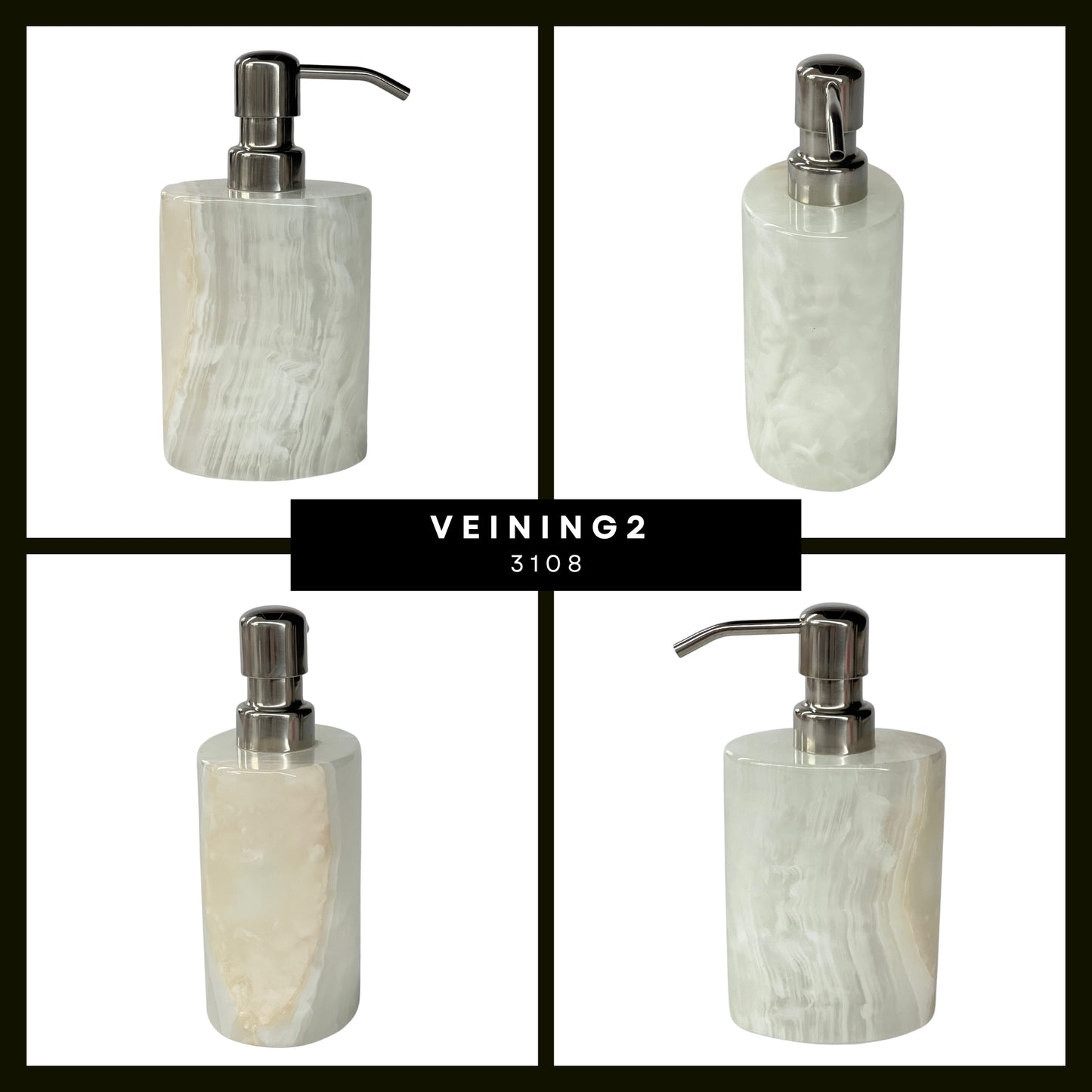 Handmade Natural Stone Soap Dispenser - Simple Elegance for Your Home