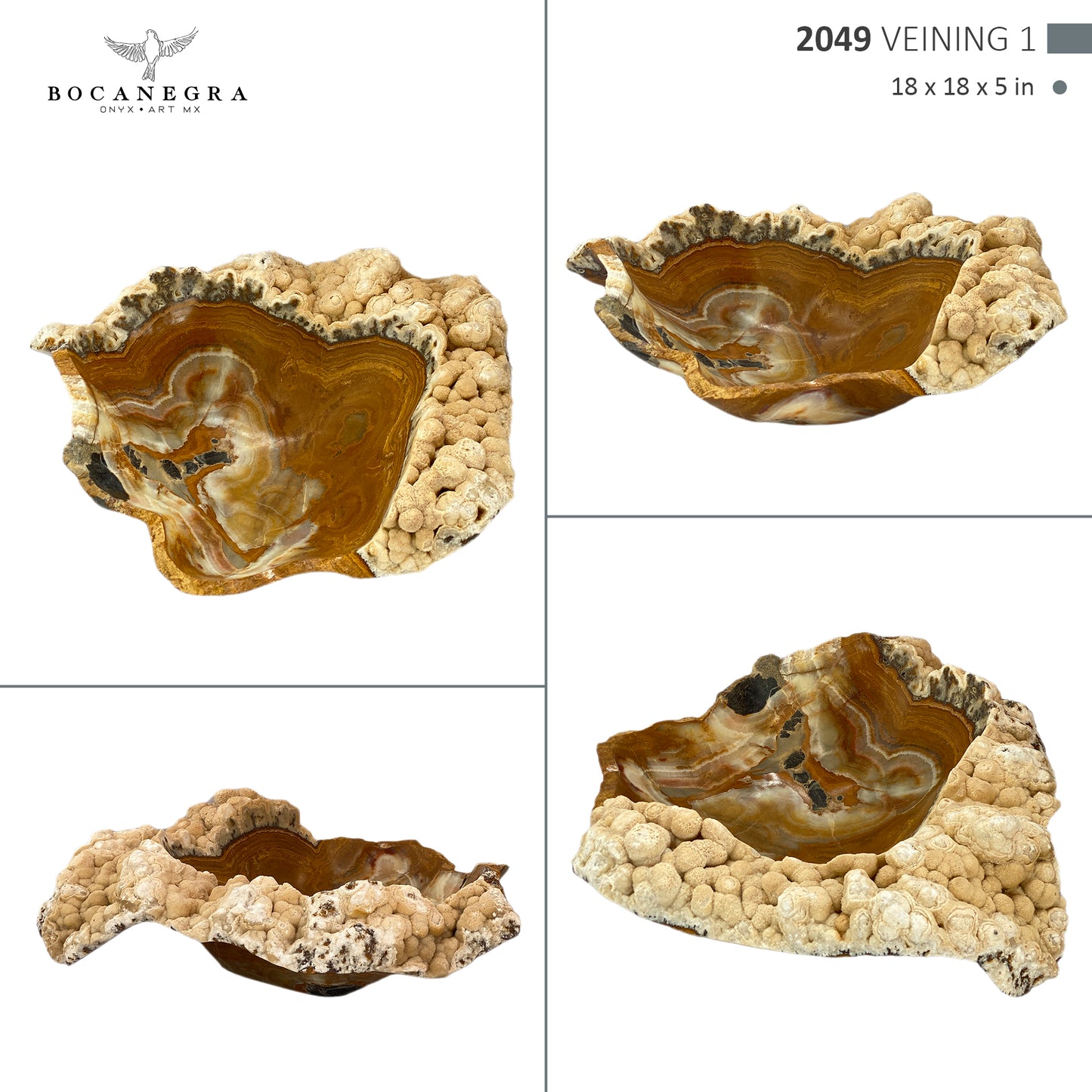 Hand-Carved Onyx Bowl – Elegant Natural Stone Decor