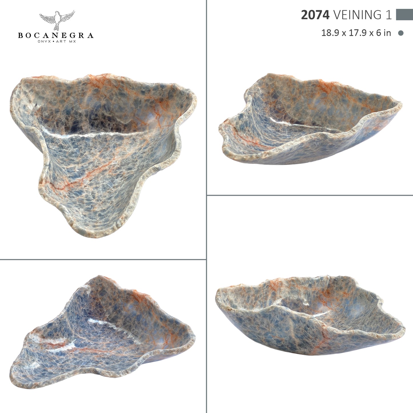 Hand-Carved Onyx Bowl – Elegant Natural Stone Decor