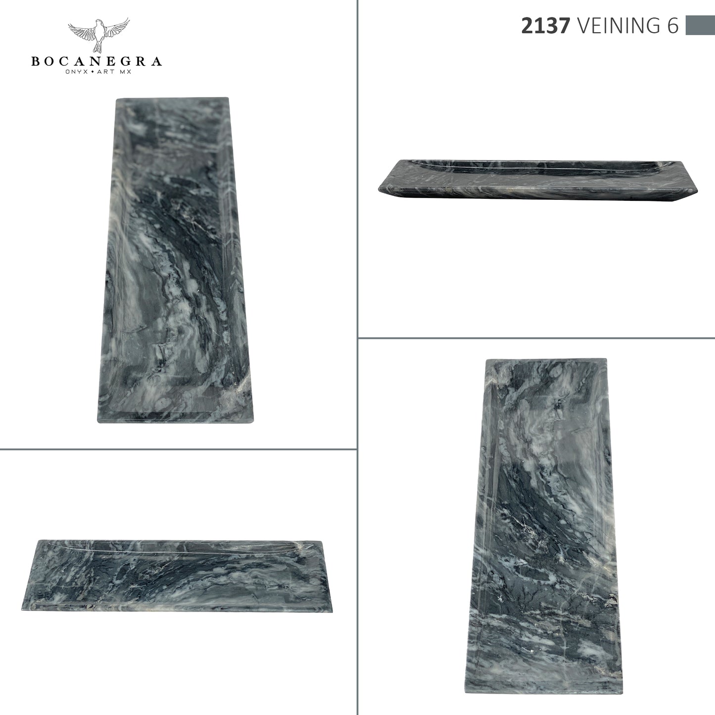 Hand-Carved Marble Vanity Tray – Luxurious Natural Stone Accent