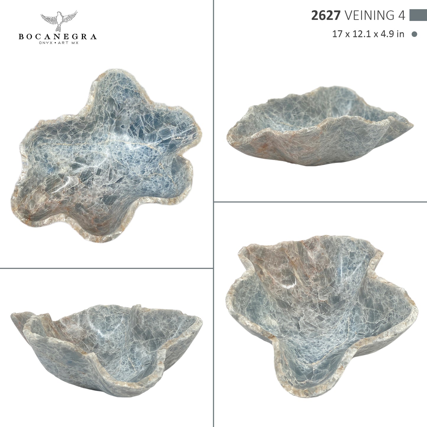 Hand-Carved Onyx Bowl – Elegant Natural Stone Decor