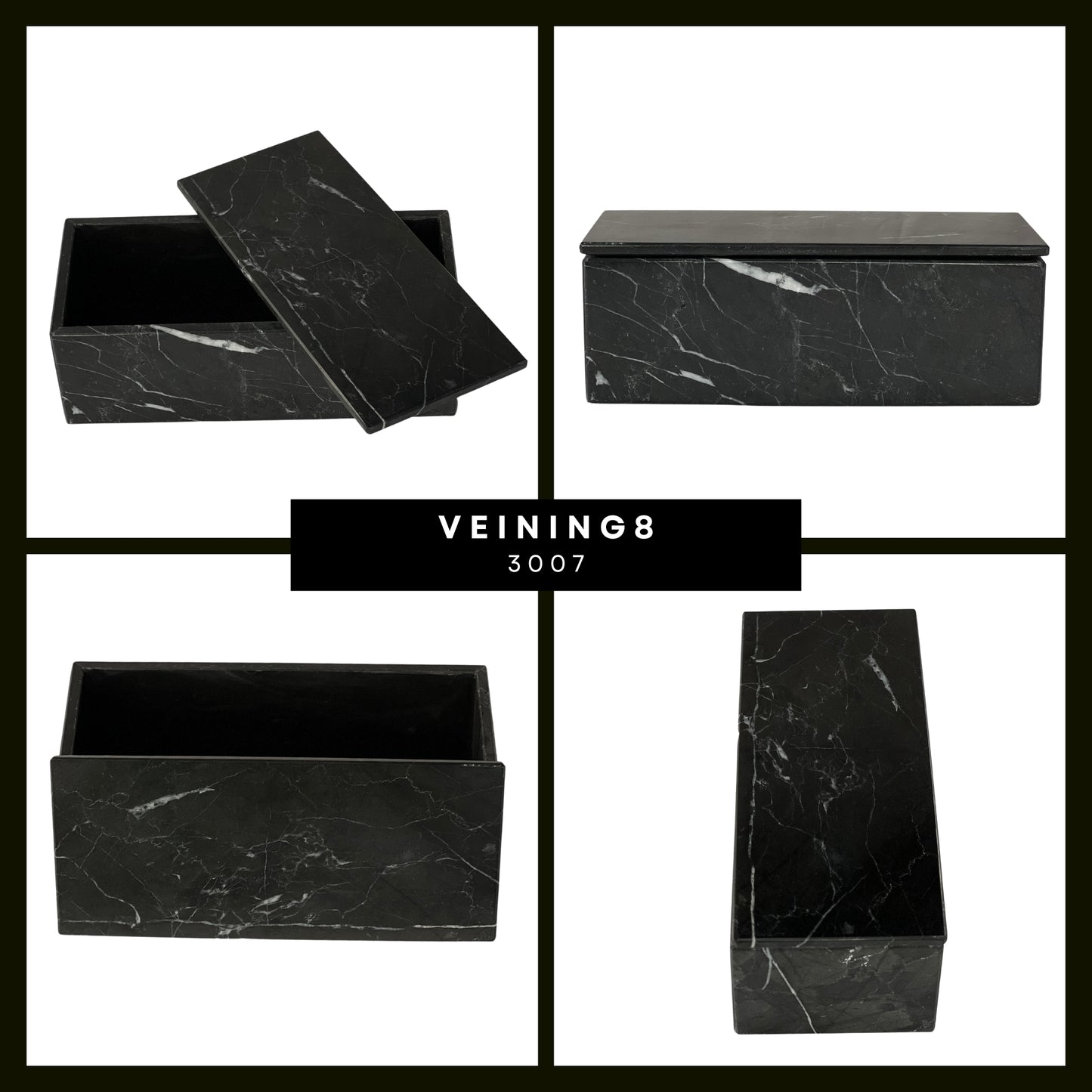 Elegant Rectangular Marble Stone Jeweler - Timeless Mexican Craftsmanship