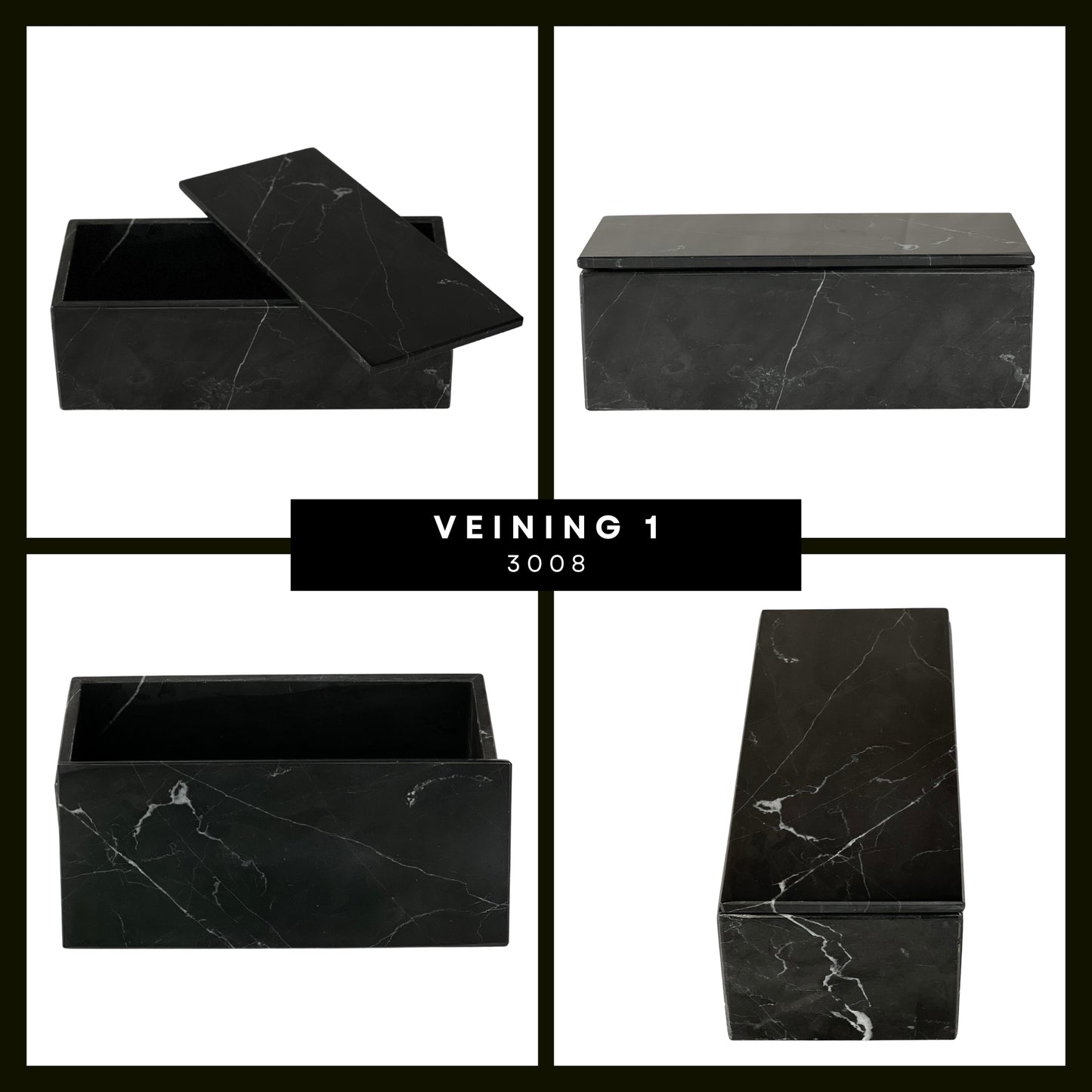 Elegant Rectangular Marble Stone Jeweler - Timeless Mexican Craftsmanship