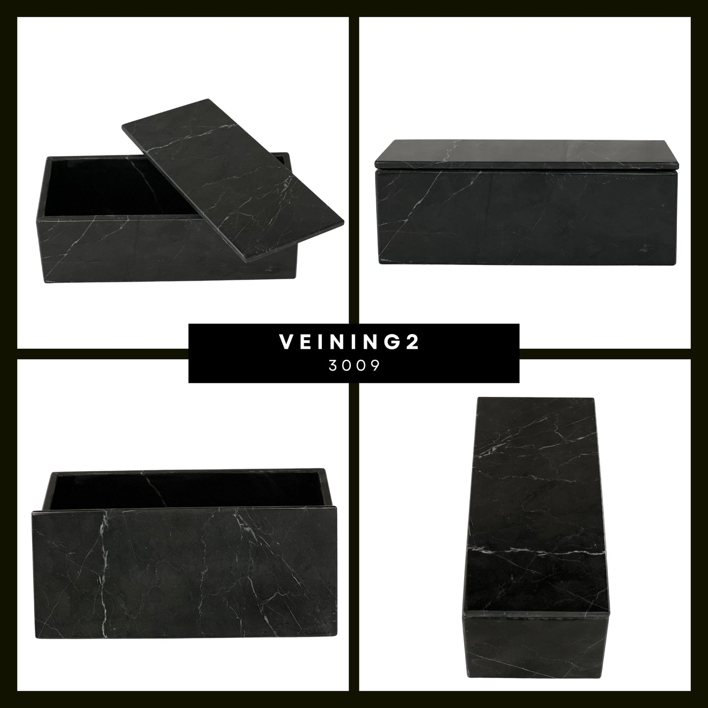 Elegant Rectangular Marble Stone Jeweler - Timeless Mexican Craftsmanship