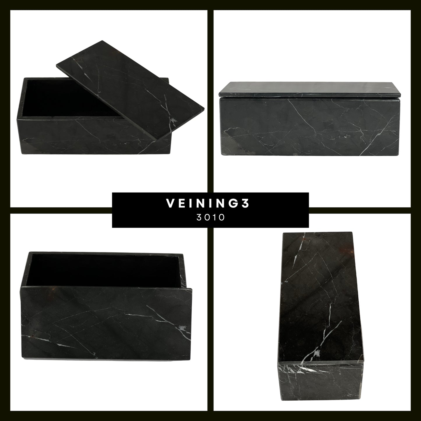 Elegant Rectangular Marble Stone Jeweler - Timeless Mexican Craftsmanship