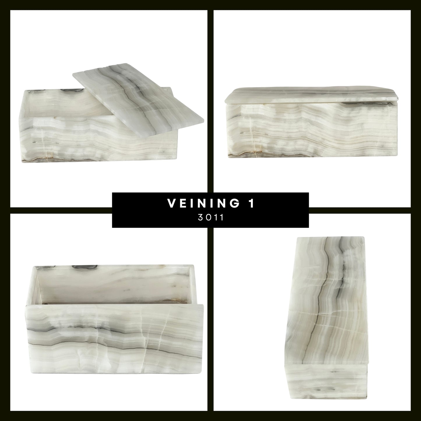 Elegant Rectangular Onyx Stone Jeweler - Timeless Mexican Craftsmanship