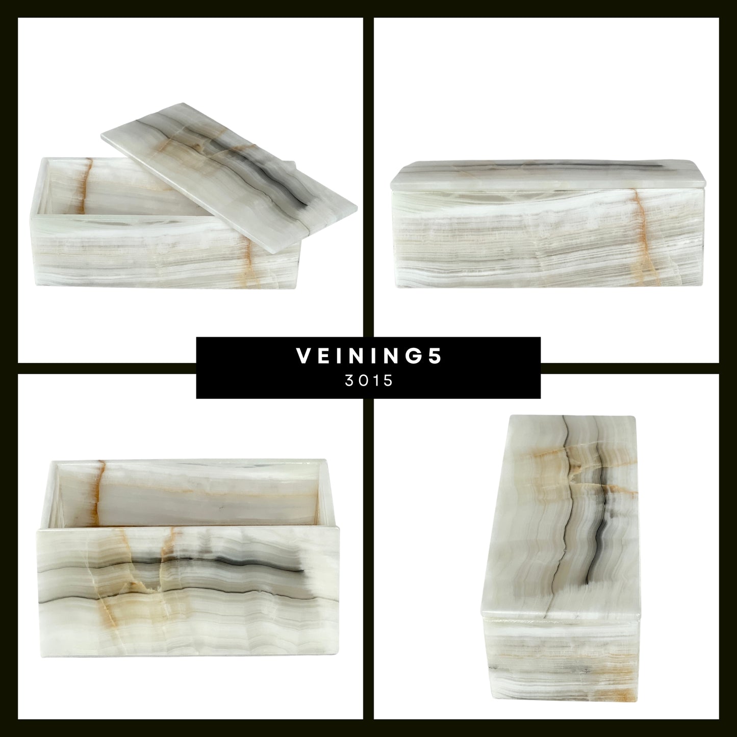 Elegant Rectangular Onyx Stone Jeweler - Timeless Mexican Craftsmanship