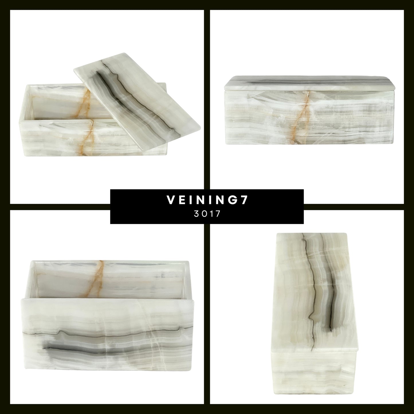 Elegant Rectangular Onyx Stone Jeweler - Timeless Mexican Craftsmanship