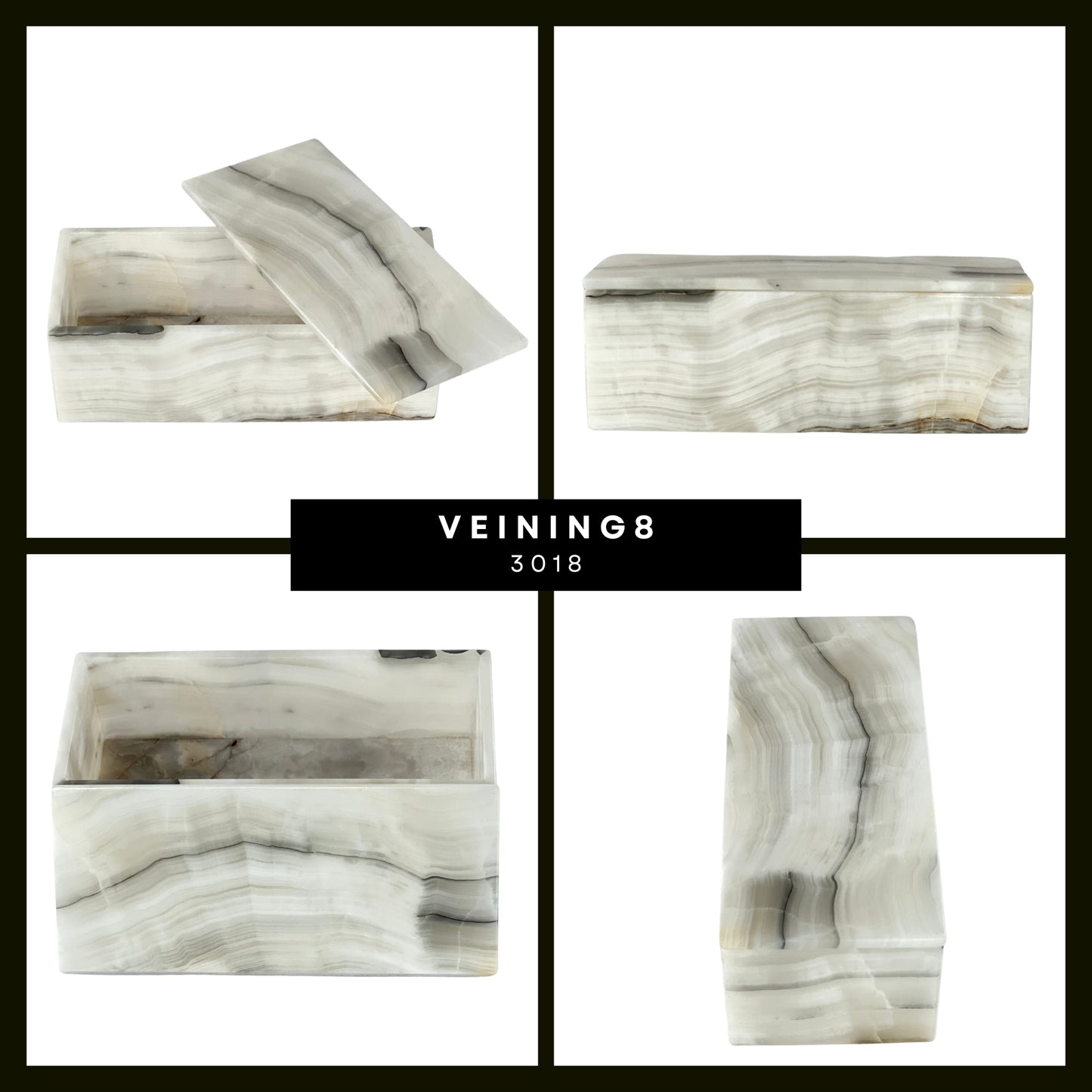 Elegant Rectangular Onyx Stone Jeweler - Timeless Mexican Craftsmanship