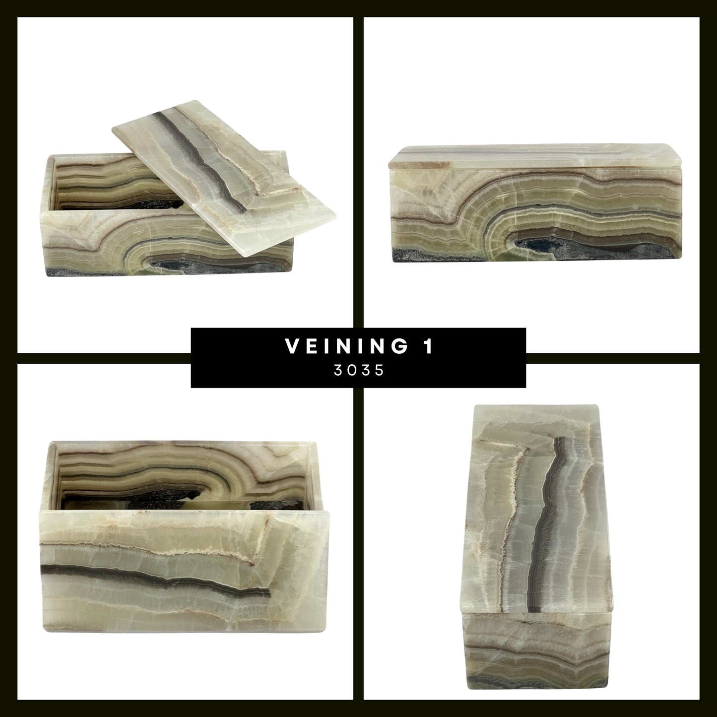 Elegant Rectangular Onyx Stone Jeweler - Timeless Mexican Craftsmanship