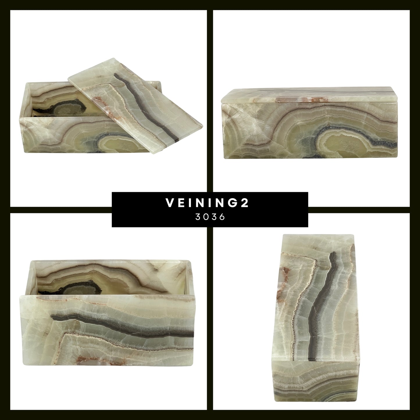 Elegant Rectangular Onyx Stone Jeweler - Timeless Mexican Craftsmanship