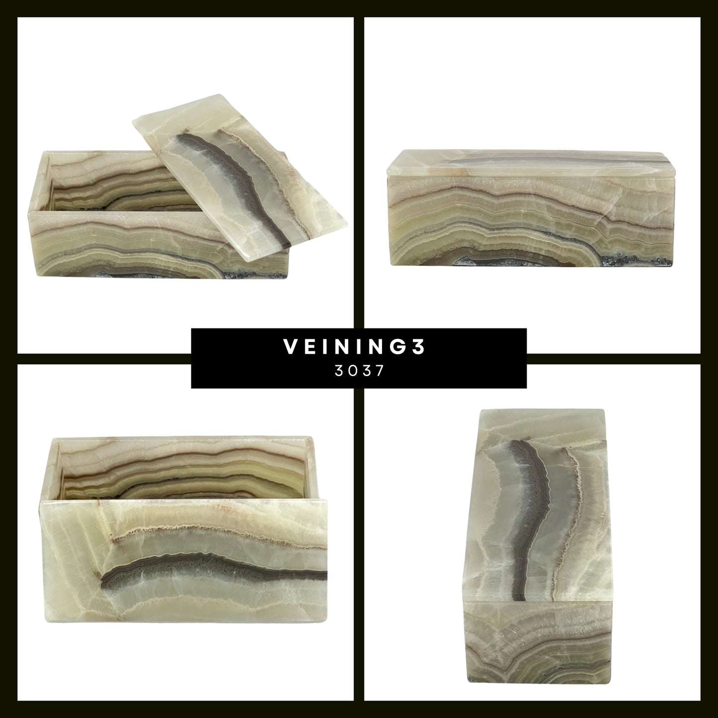Elegant Rectangular Onyx Stone Jeweler - Timeless Mexican Craftsmanship