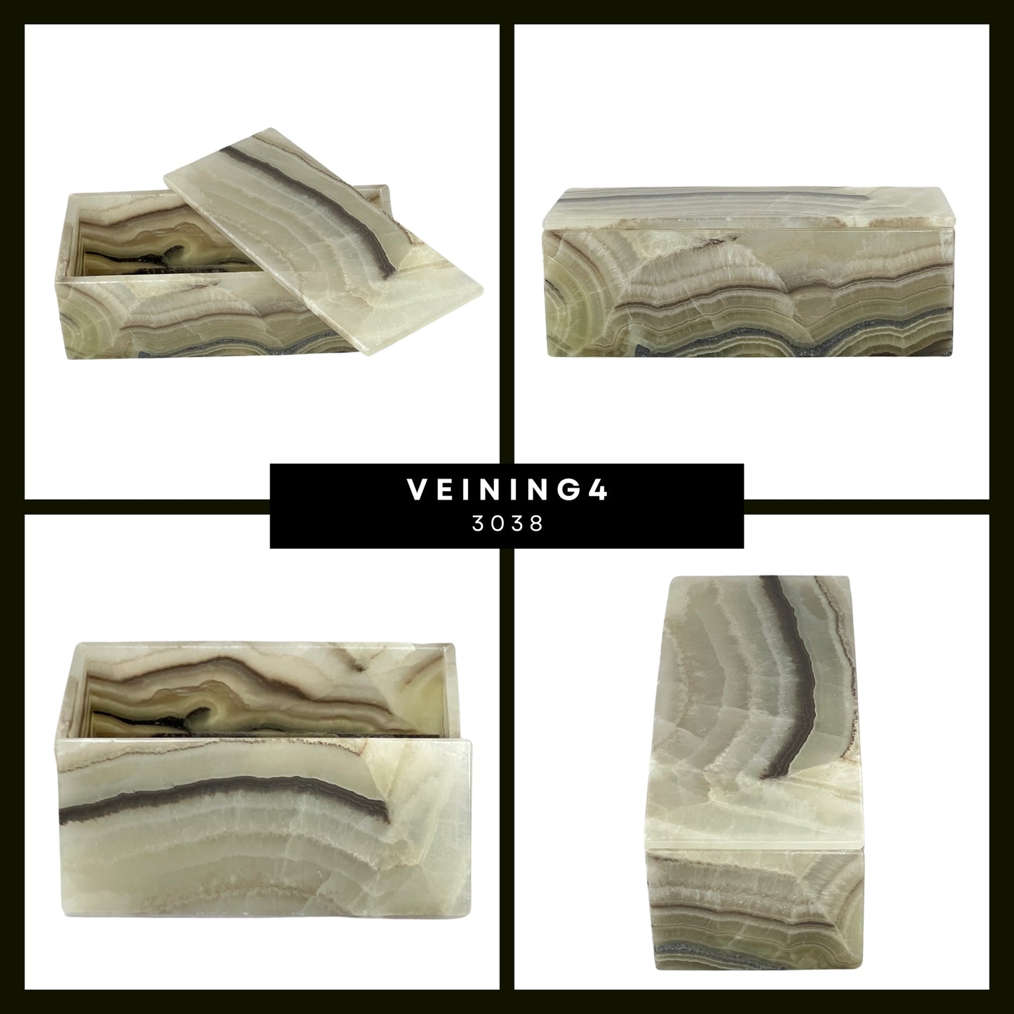 Elegant Rectangular Onyx Stone Jeweler - Timeless Mexican Craftsmanship