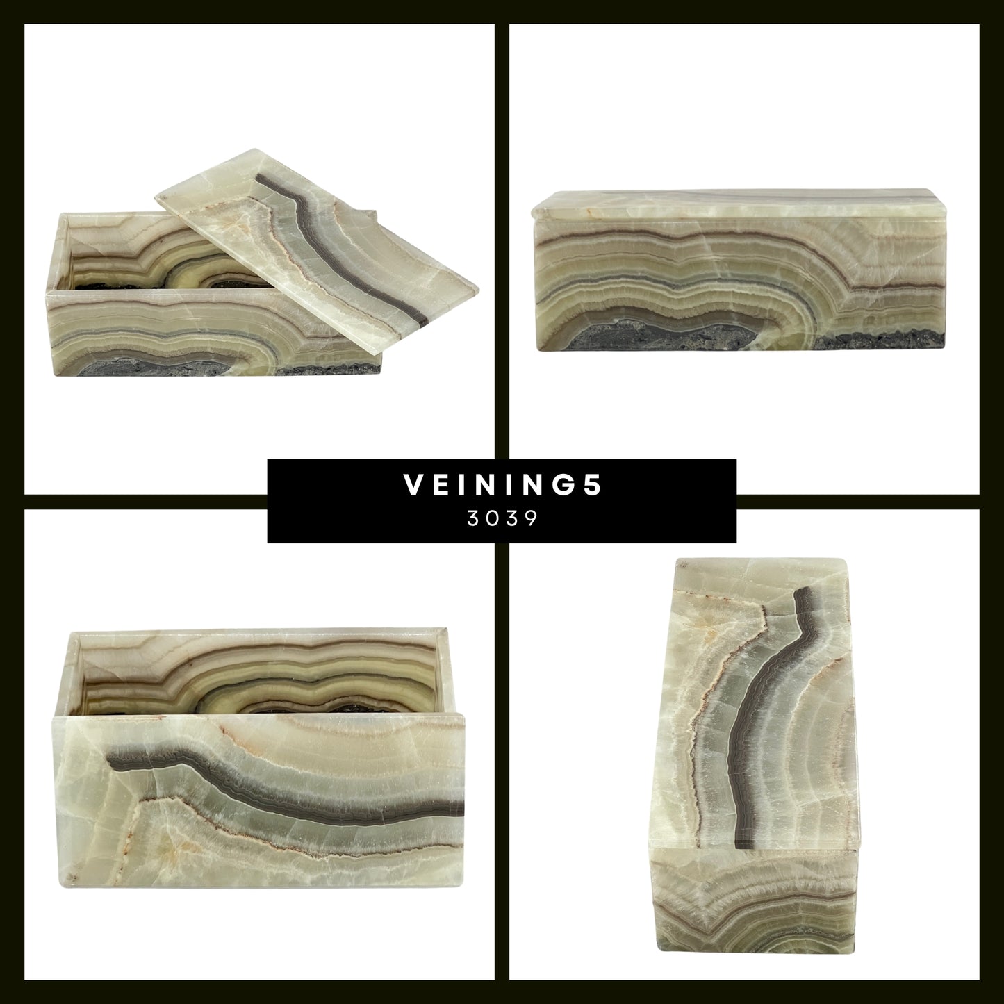 Elegant Rectangular Onyx Stone Jeweler - Timeless Mexican Craftsmanship