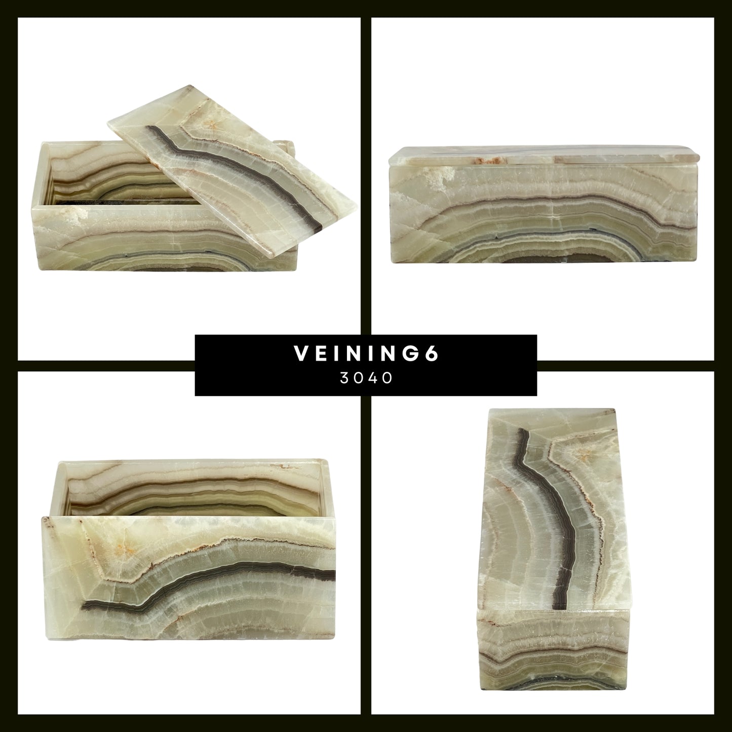 Elegant Rectangular Onyx Stone Jeweler - Timeless Mexican Craftsmanship