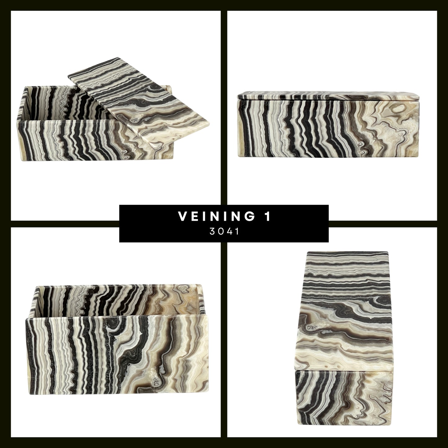 Elegant Rectangular Onyx Stone Jeweler - Timeless Mexican Craftsmanship