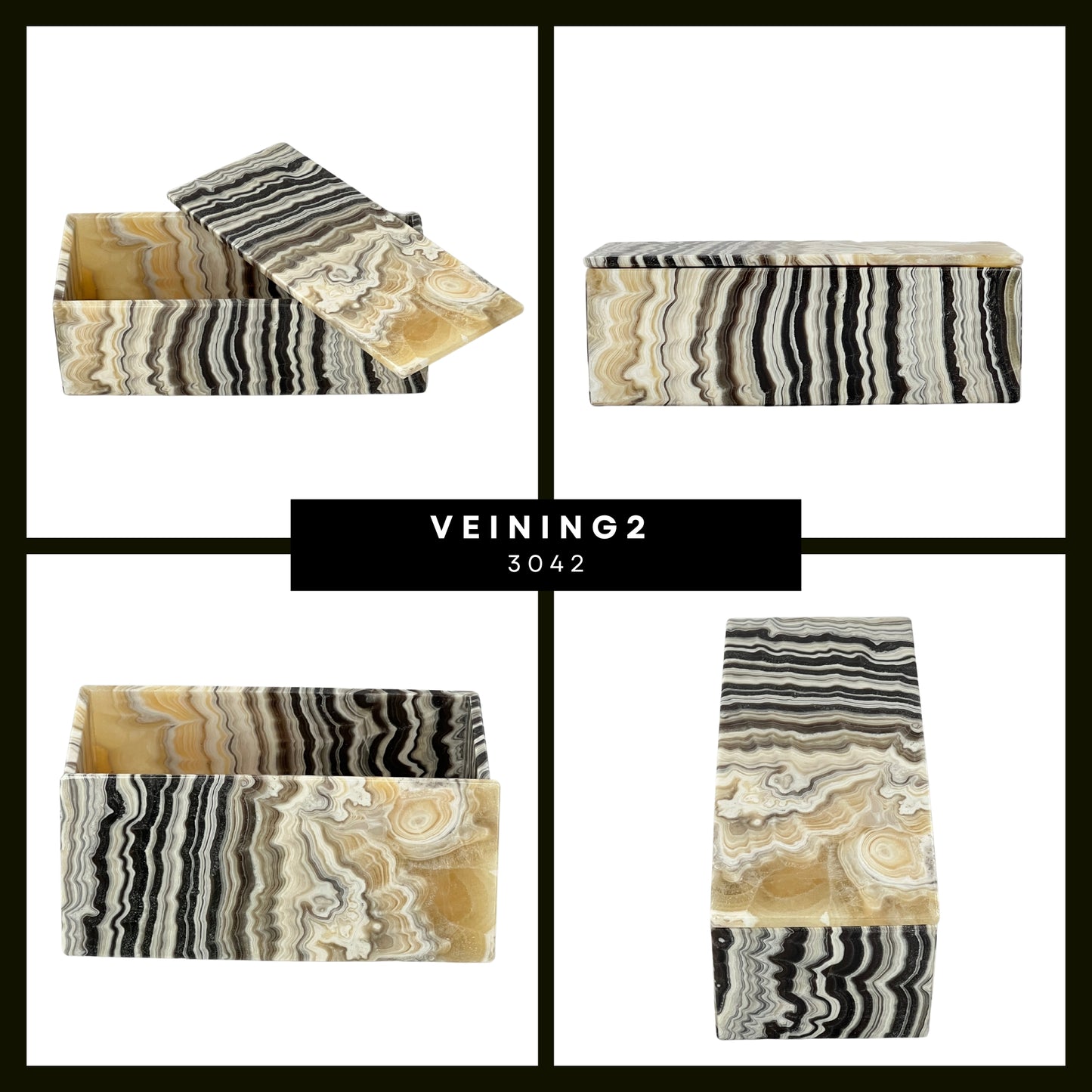 Elegant Rectangular Onyx Stone Jeweler - Timeless Mexican Craftsmanship