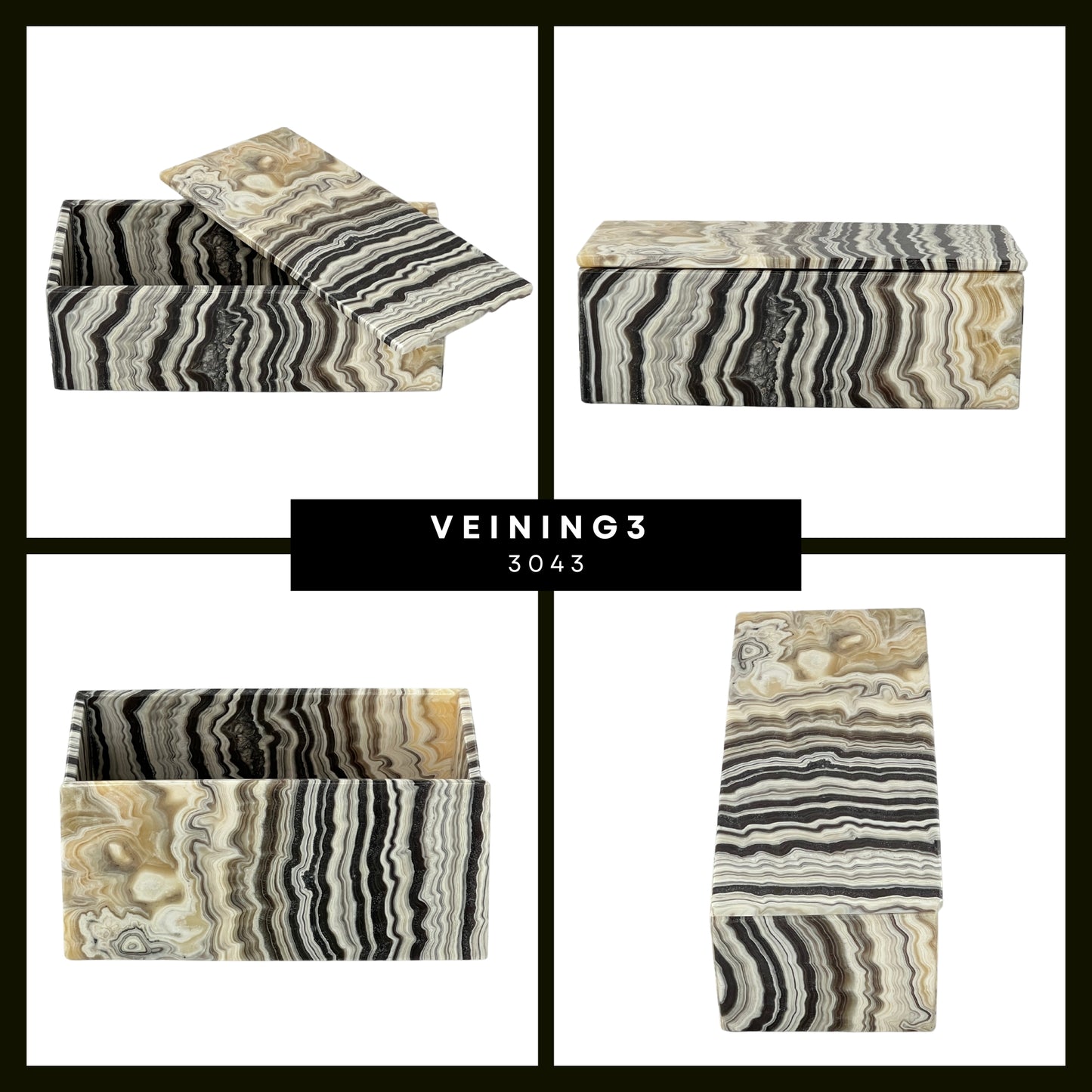 Elegant Rectangular Onyx Stone Jeweler - Timeless Mexican Craftsmanship