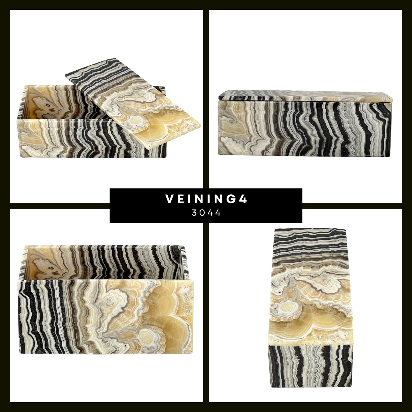 Elegant Rectangular Onyx Stone Jeweler - Timeless Mexican Craftsmanship