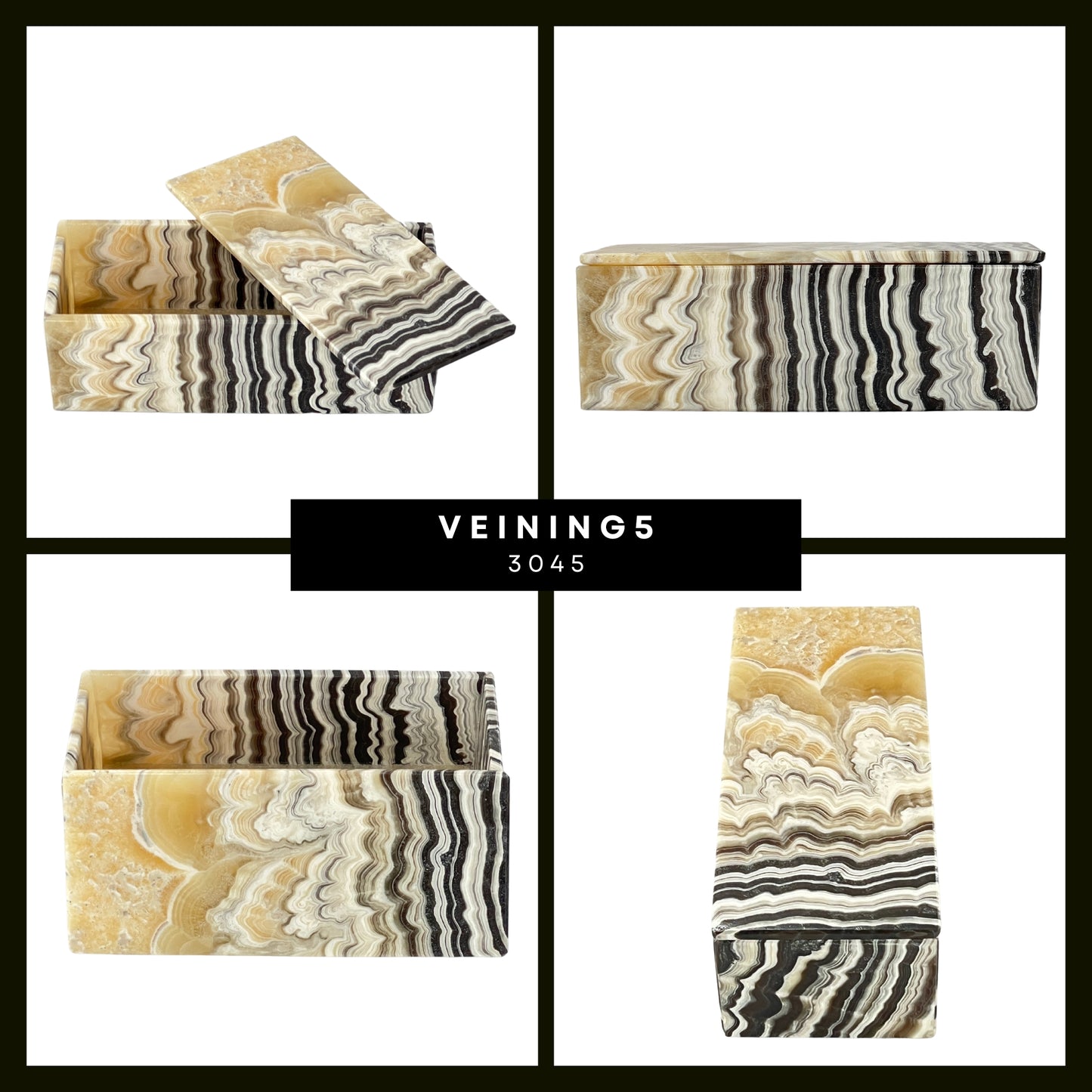 Elegant Rectangular Onyx Stone Jeweler - Timeless Mexican Craftsmanship