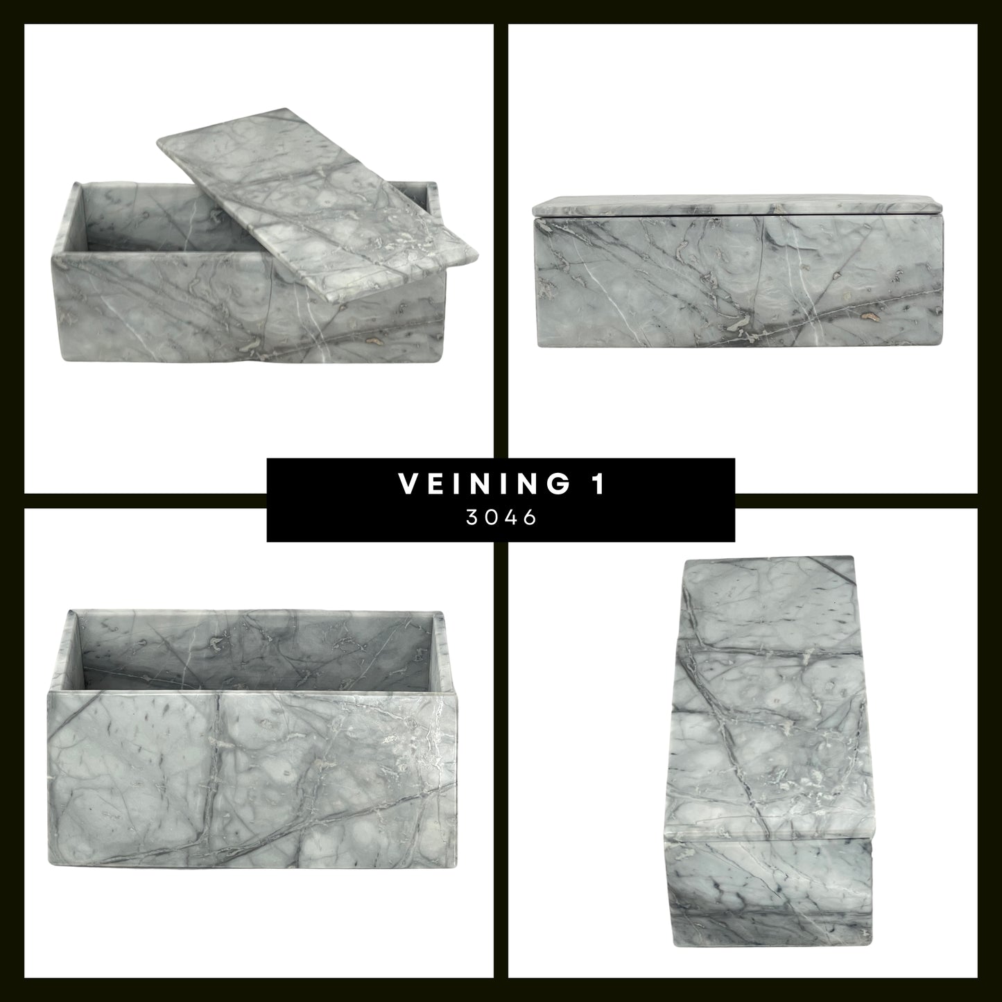 Elegant Rectangular Marble Stone Jeweler - Timeless Mexican Craftsmanship