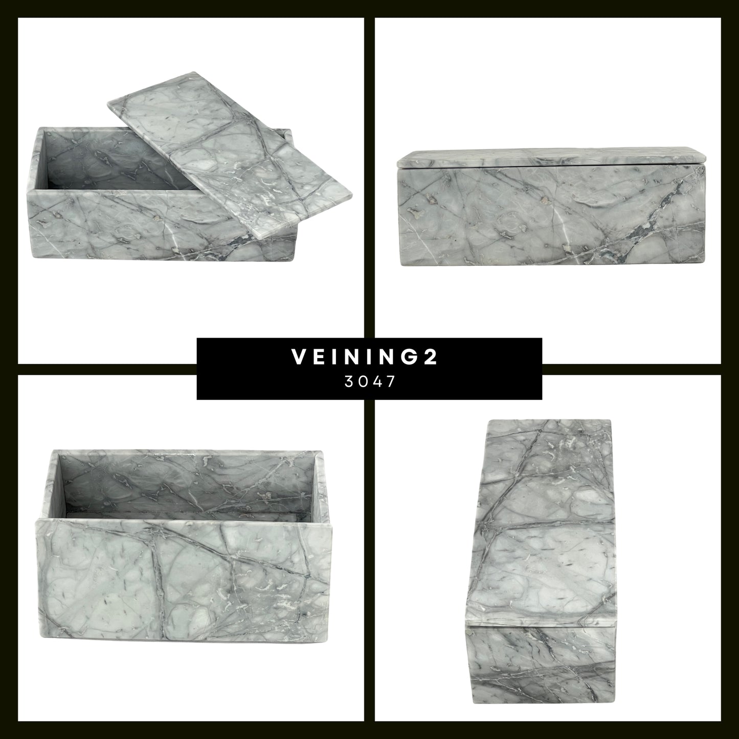 Elegant Rectangular Marble Stone Jeweler - Timeless Mexican Craftsmanship