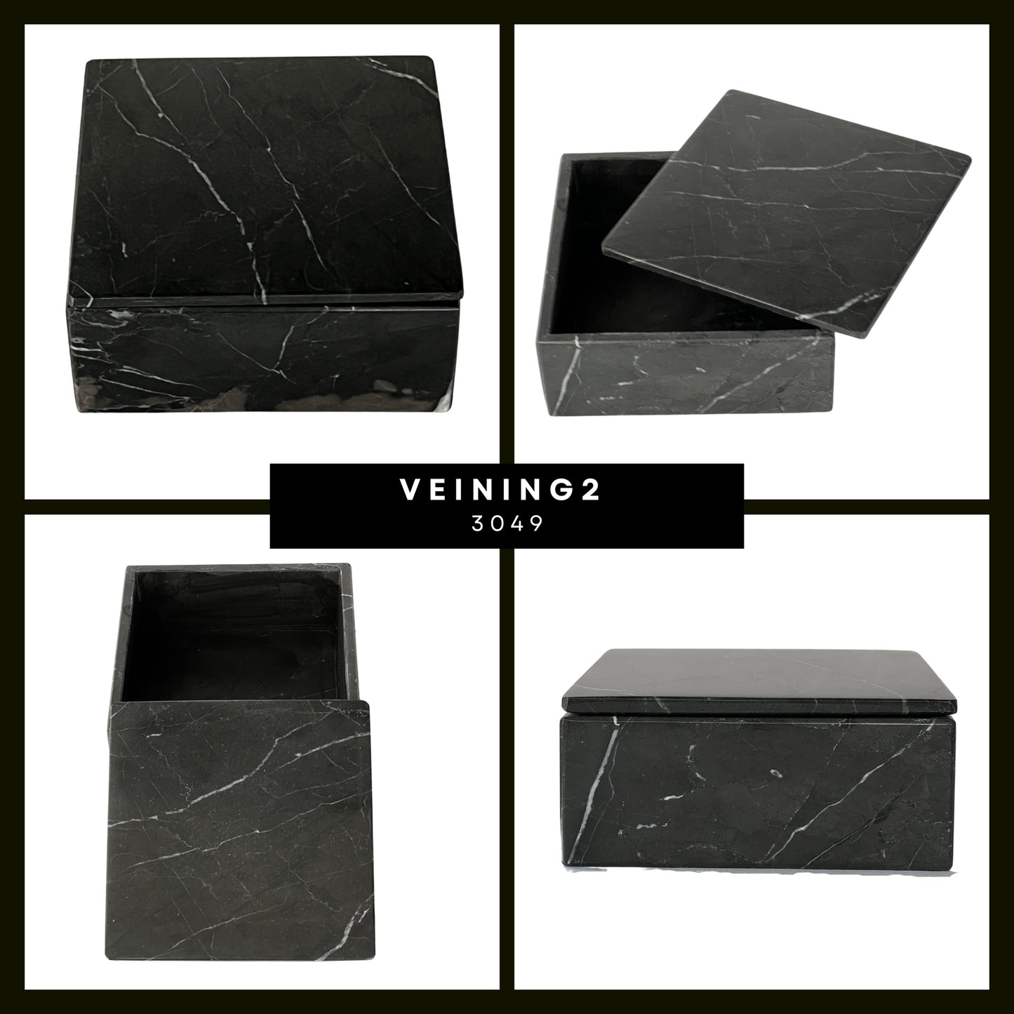 Elegant Squared Marble Stone Jeweler - Timeless Mexican Craftsmanship