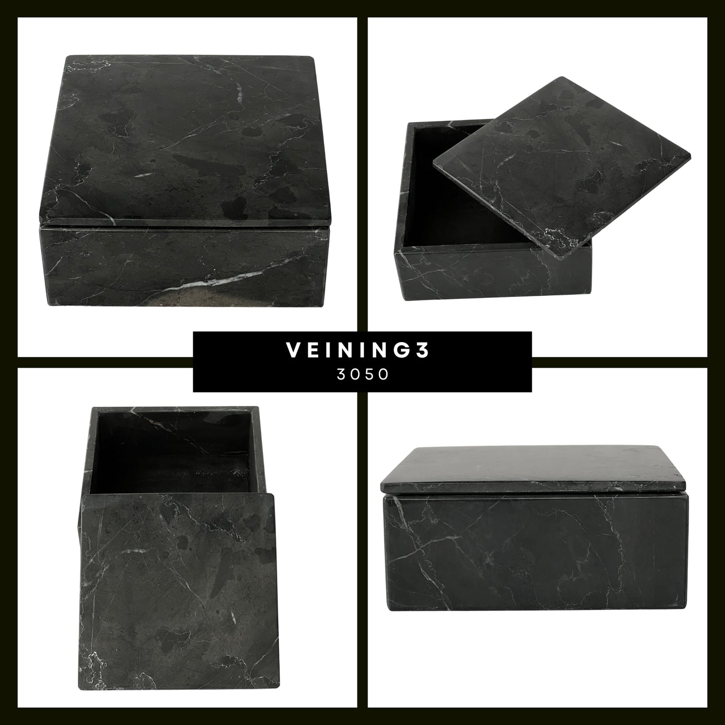 Elegant Squared Marble Stone Jeweler - Timeless Mexican Craftsmanship