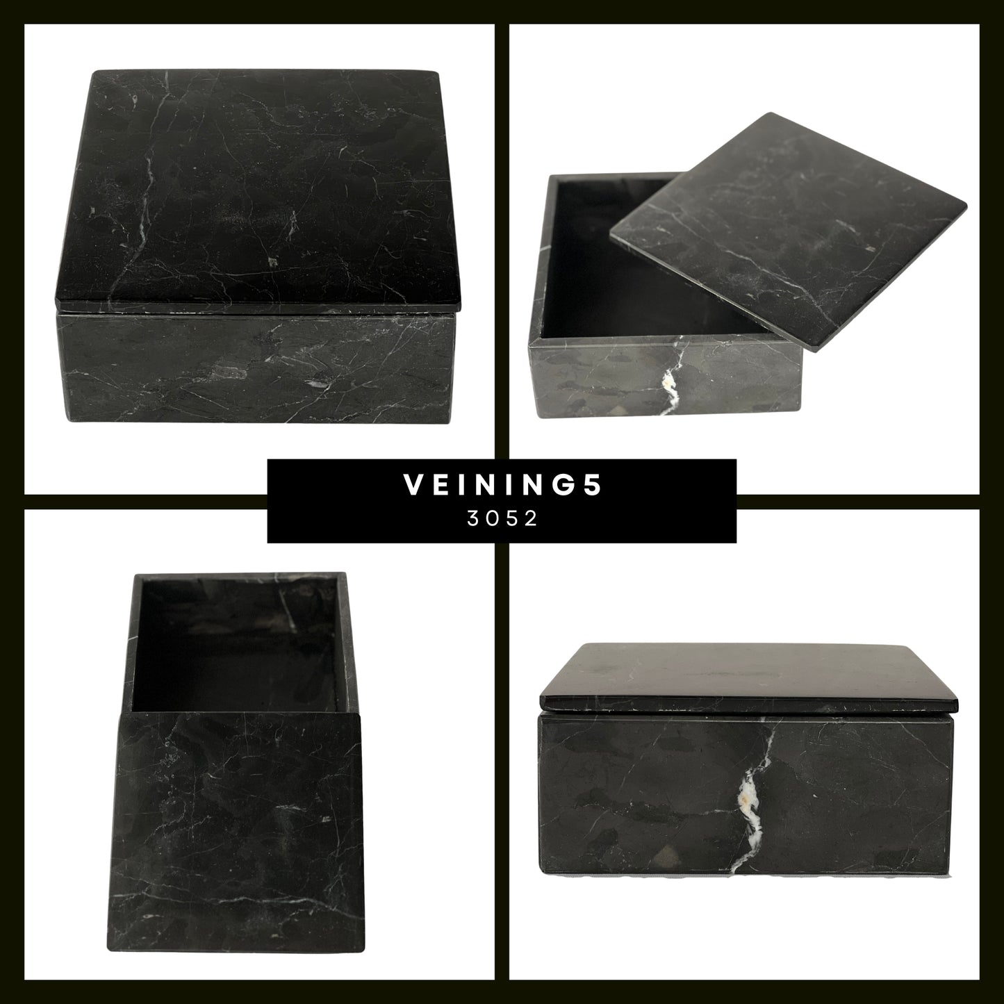 Elegant Squared Marble Stone Jeweler - Timeless Mexican Craftsmanship