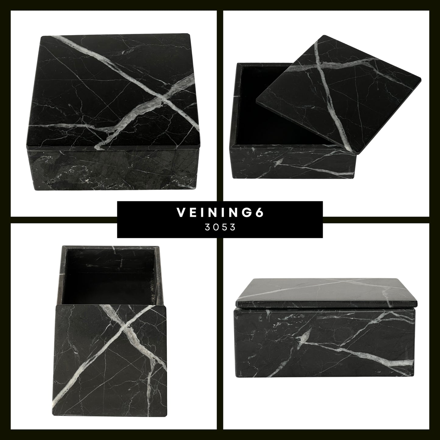 Elegant Squared Marble Stone Jeweler - Timeless Mexican Craftsmanship