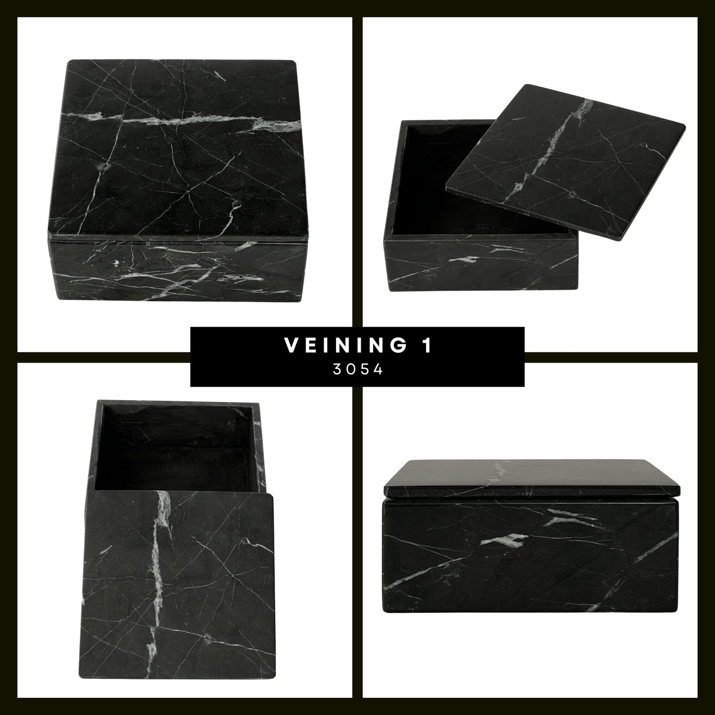 Elegant Squared Marble Stone Jeweler - Timeless Mexican Craftsmanship