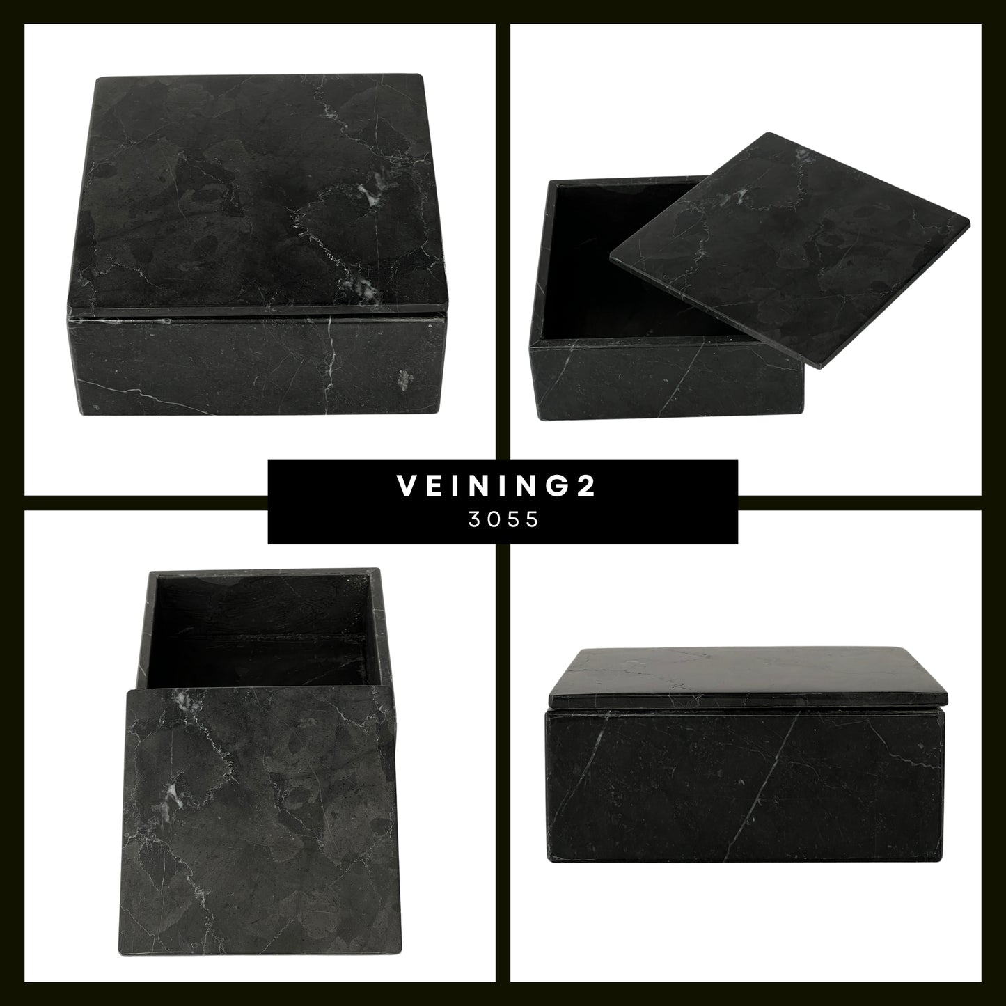 Elegant Squared Marble Stone Jeweler - Timeless Mexican Craftsmanship