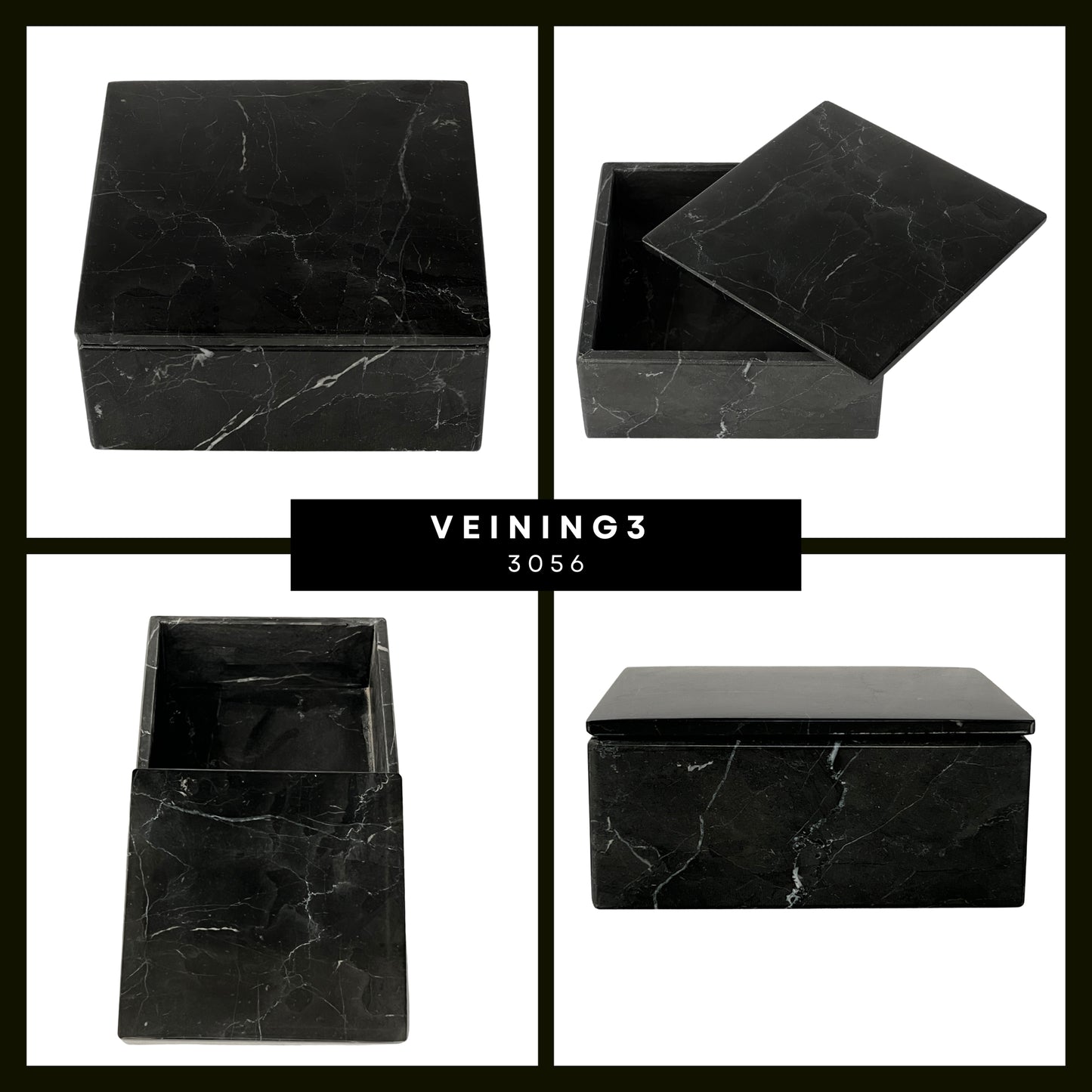 Elegant Squared Marble Stone Jeweler - Timeless Mexican Craftsmanship