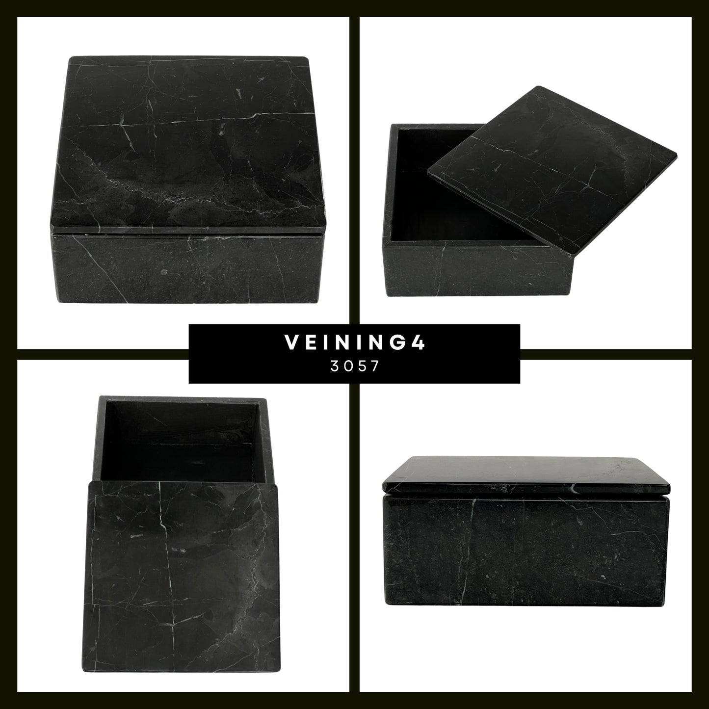 Elegant Squared Marble Stone Jeweler - Timeless Mexican Craftsmanship