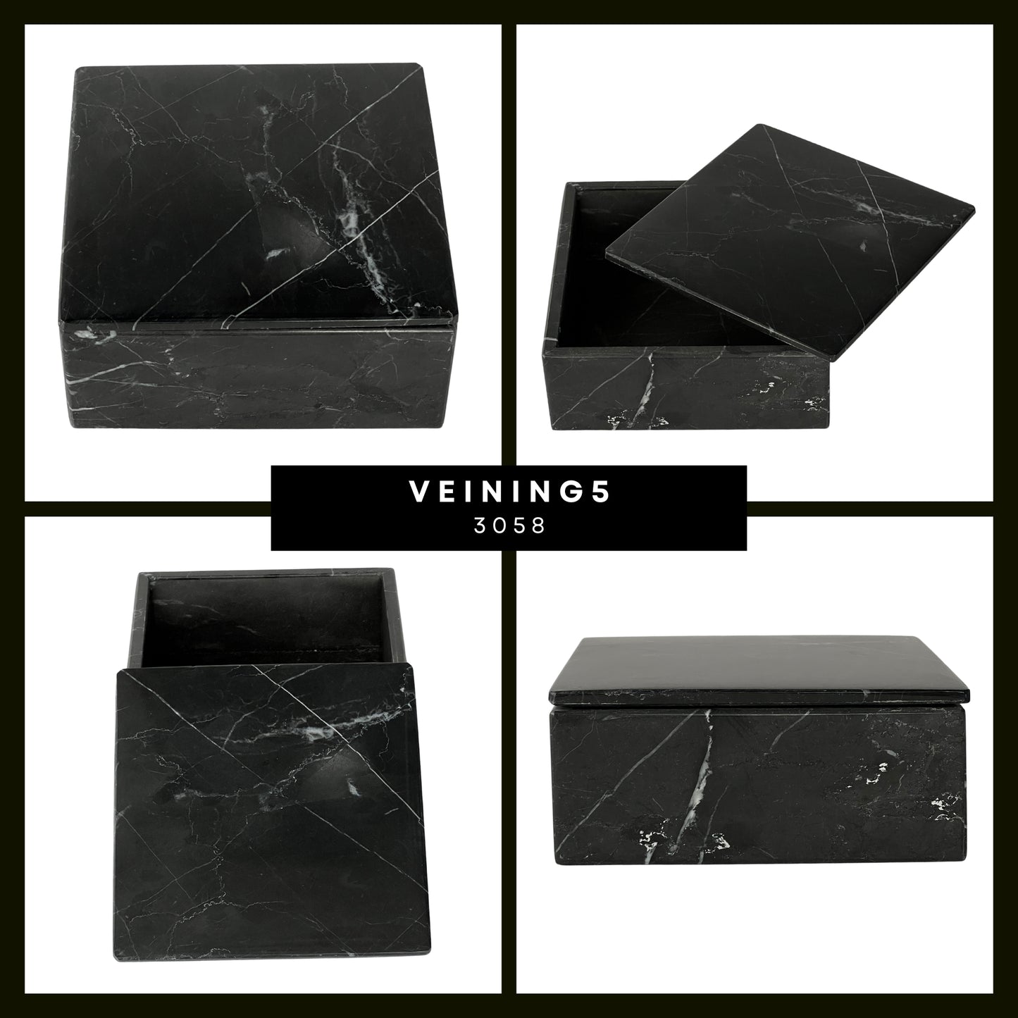 Elegant Squared Marble Stone Jeweler - Timeless Mexican Craftsmanship