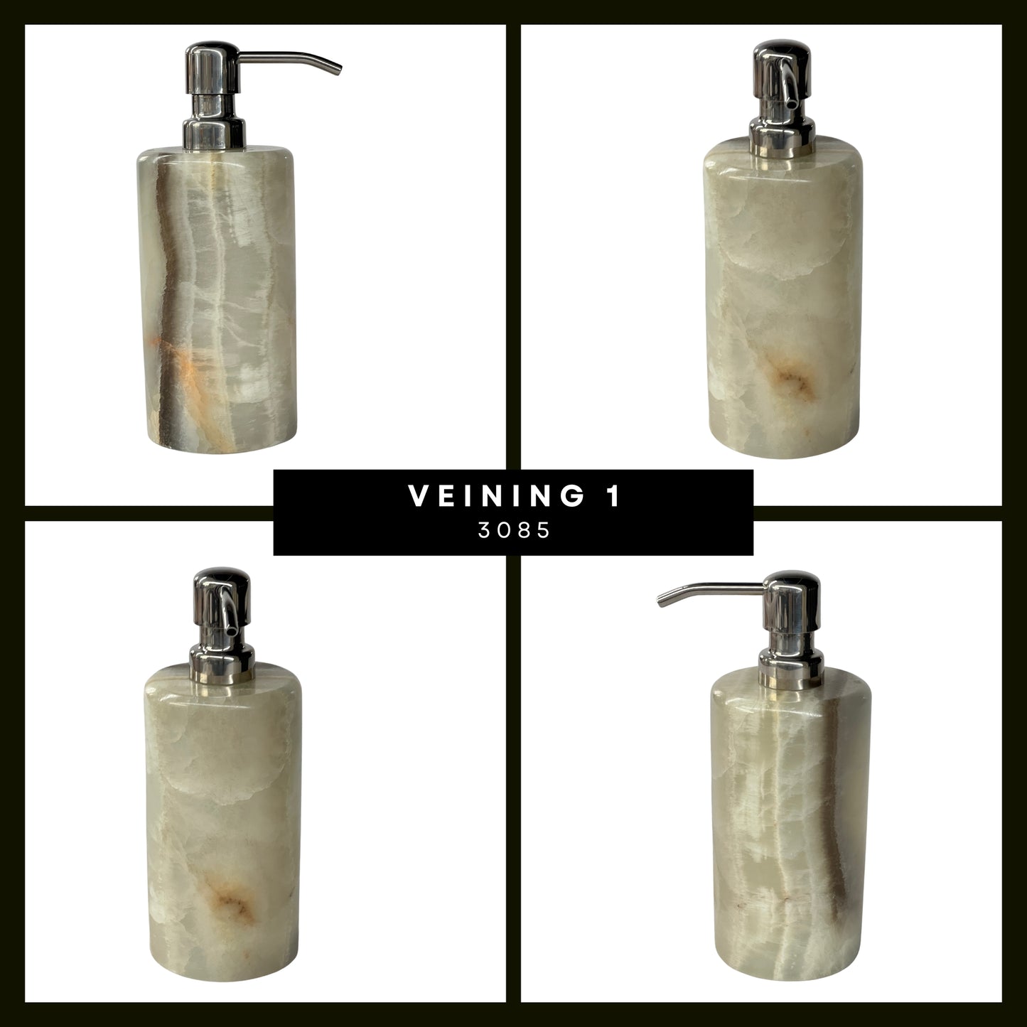 Handmade Onyx Soap Dispenser - Simple Elegance for Your Home