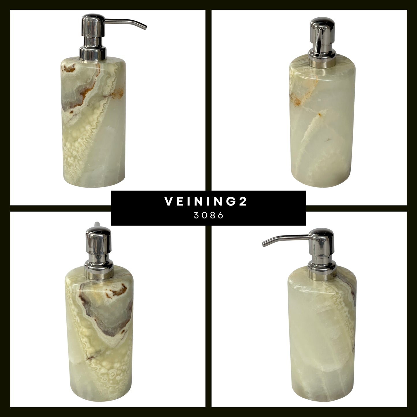 Handmade Onyx Soap Dispenser - Simple Elegance for Your Home
