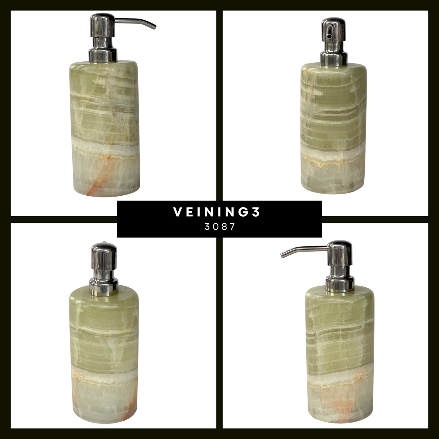 Handmade Onyx Soap Dispenser - Simple Elegance for Your Home