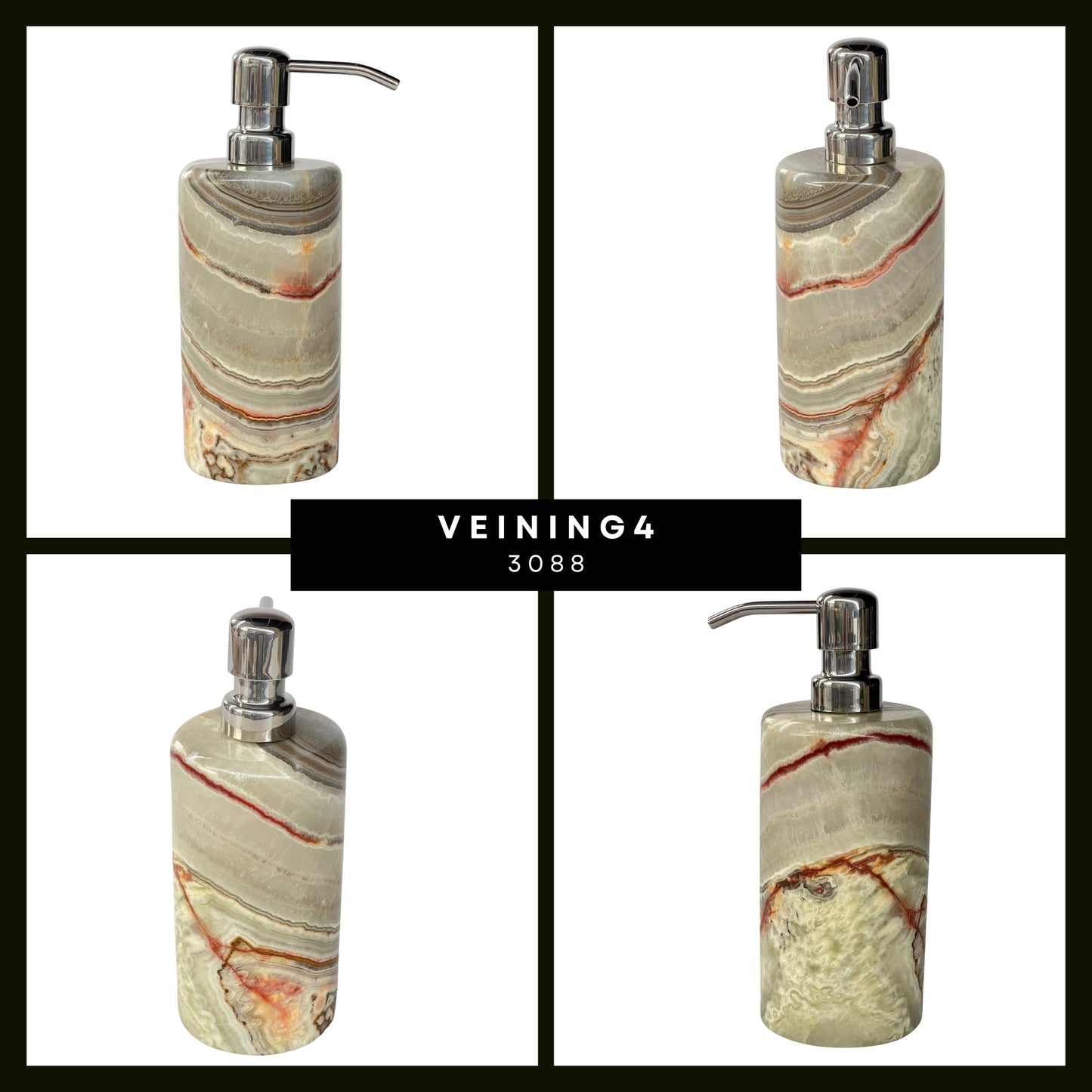Handmade Onyx Soap Dispenser - Simple Elegance for Your Home