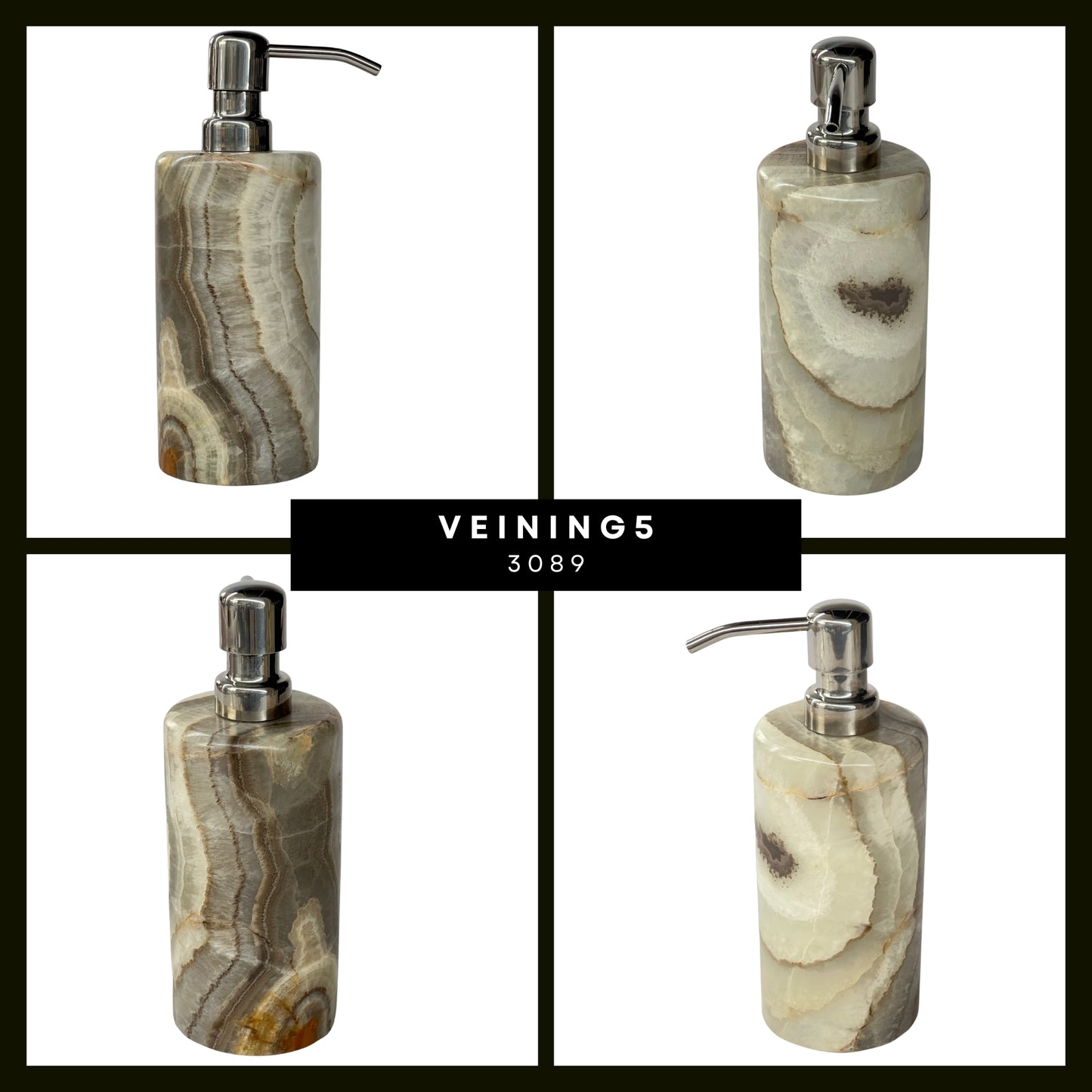 Handmade Onyx Soap Dispenser - Simple Elegance for Your Home