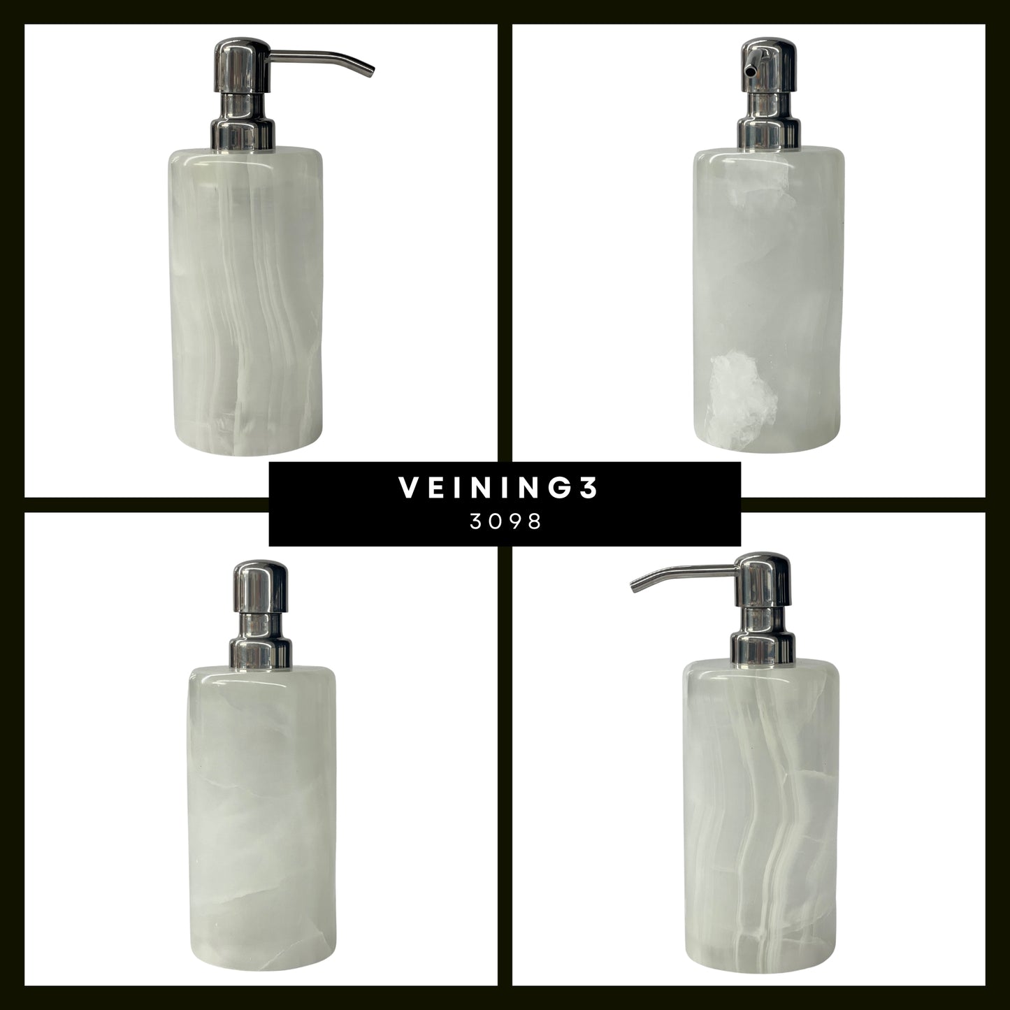 Handmade Onyx Soap Dispenser - Simple Elegance for Your Home