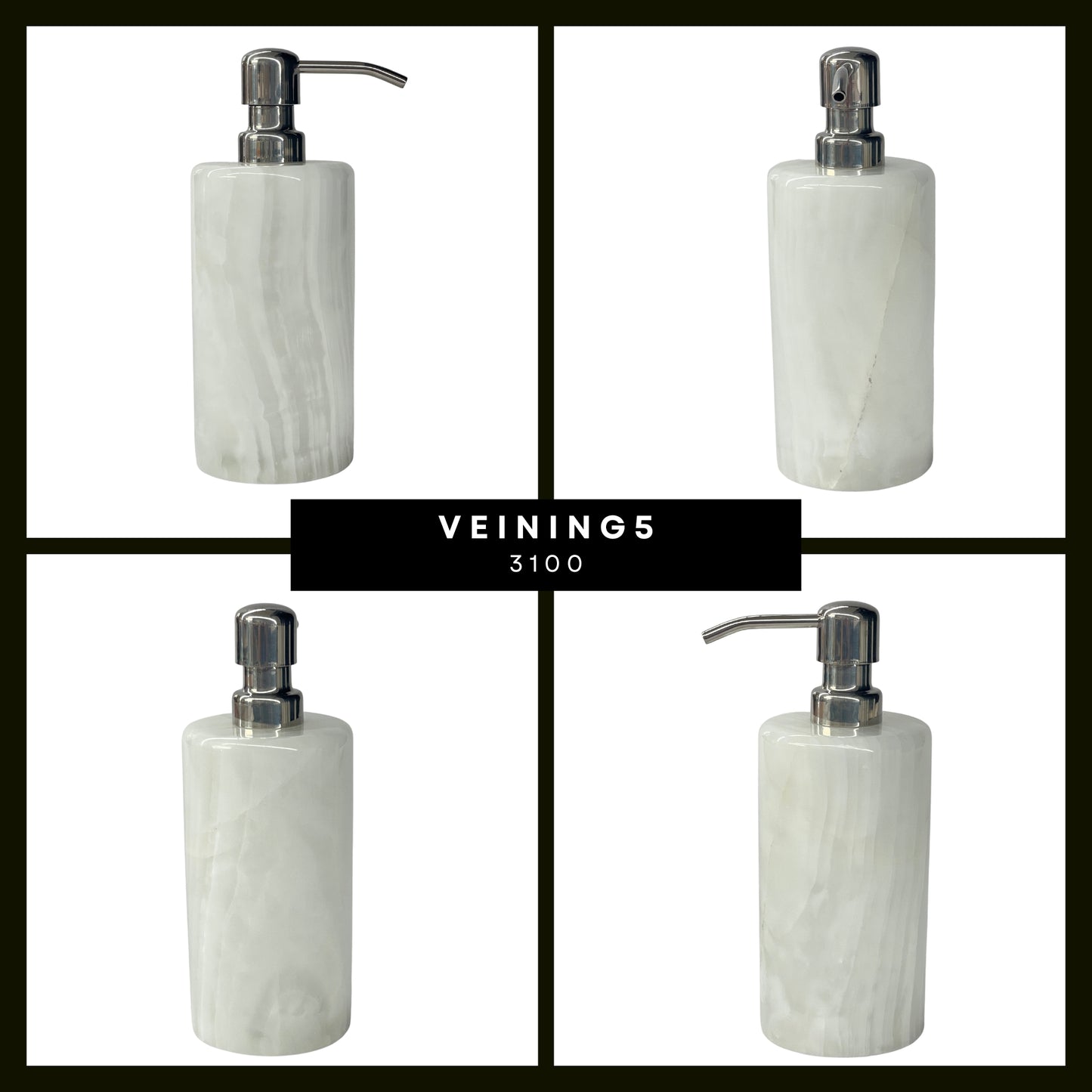 Handmade Onyx Soap Dispenser - Simple Elegance for Your Home