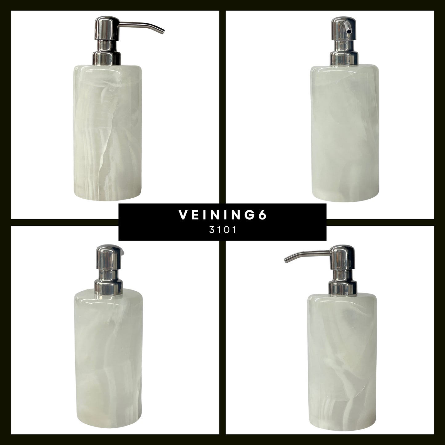 Handmade Onyx Soap Dispenser - Simple Elegance for Your Home