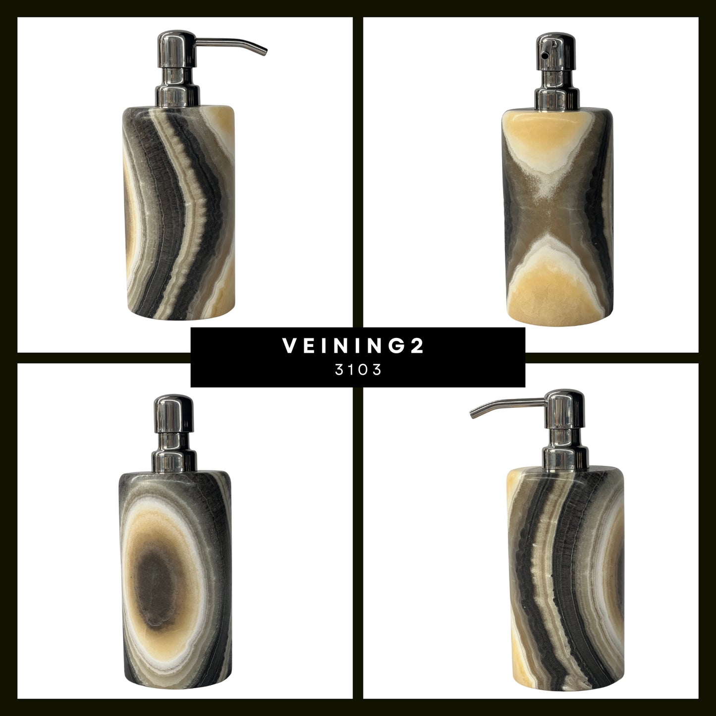 Handmade Onyx Soap Dispenser - Simple Elegance for Your Home