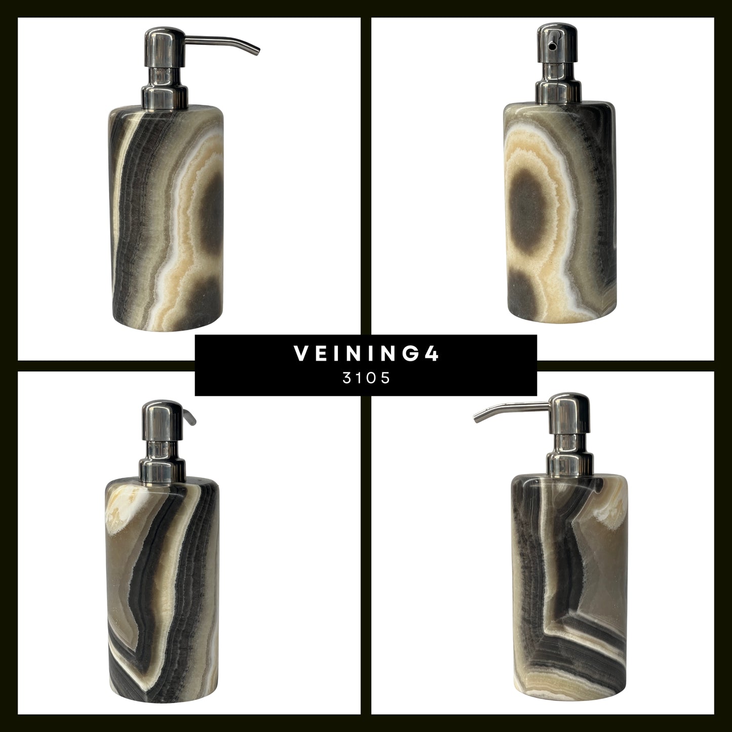 Handmade Onyx Soap Dispenser - Simple Elegance for Your Home