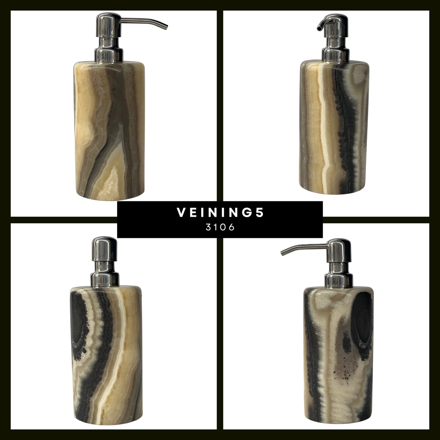 Handmade Onyx Soap Dispenser - Simple Elegance for Your Home