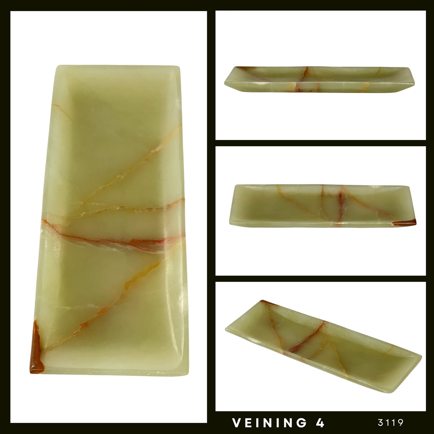 Onyx Stone Vanity Tray, Functional Elegance for Your Home, Rectangular Jewelry tray, Trinket plate