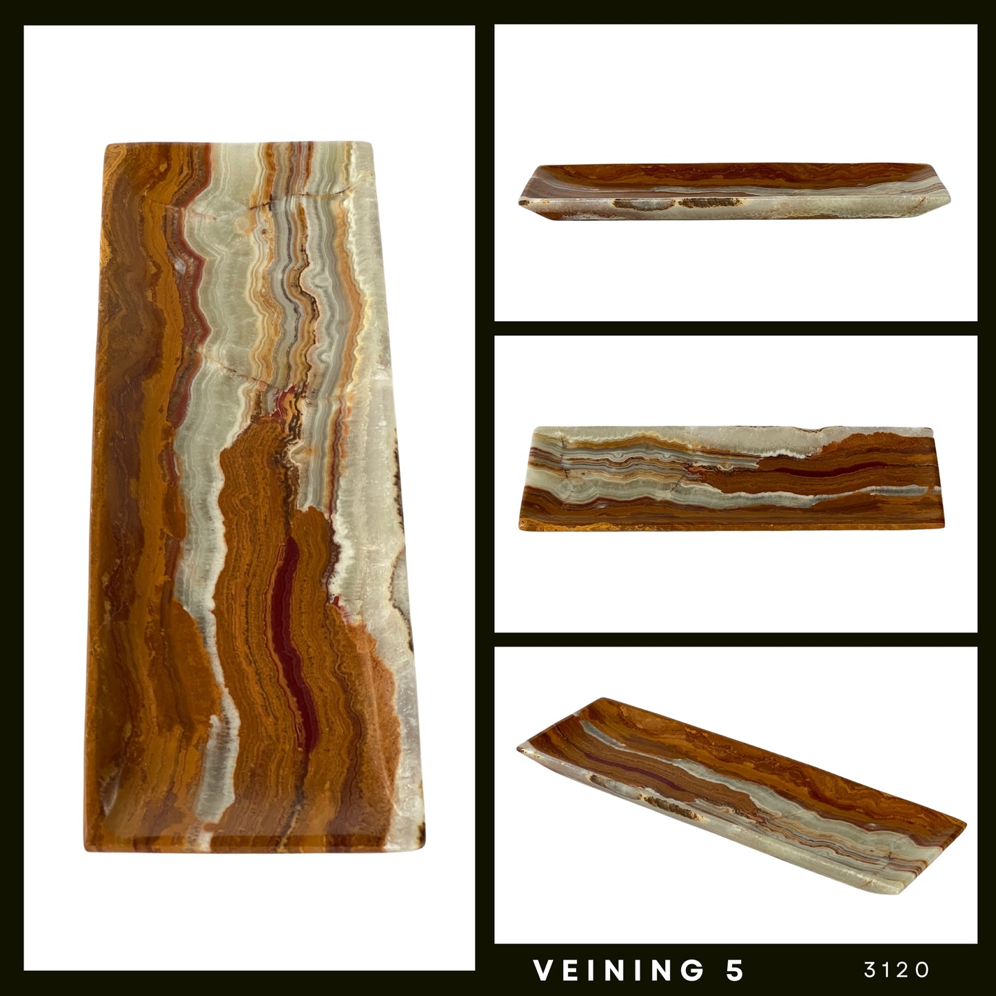 Onyx Stone Vanity Tray, Functional Elegance for Your Home, Rectangular Jewelry tray, Trinket plate