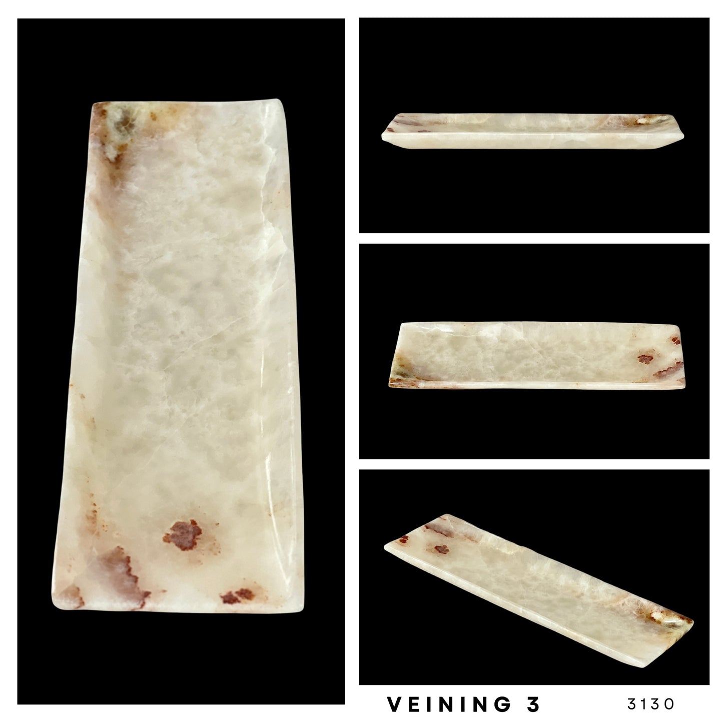Onyx Stone Vanity Tray, Functional Elegance for Your Home, Rectangular Jewelry tray, Trinket plate
