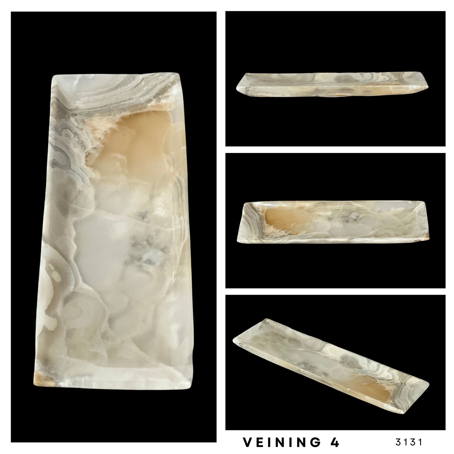 Onyx Stone Vanity Tray, Functional Elegance for Your Home, Rectangular Jewelry tray, Trinket plate